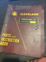 Cleveland Trencher Model 247 Parts & Instruction Operators Manual