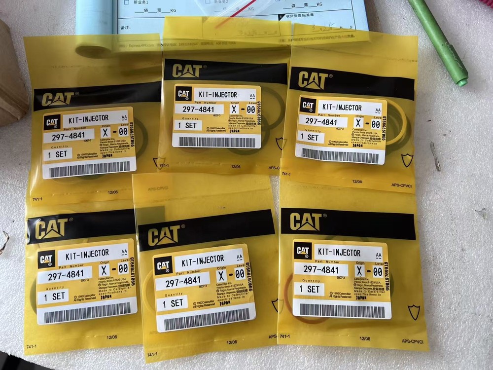 1 Set（6 Pieces）Caterpillar 297-4841 Fuel Injector Seal Ring Kit for C7 C9 Engine