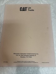 CAT Forklift Parts Manual 4G63 4G64 Gasoline Engine MPN 98715-40050