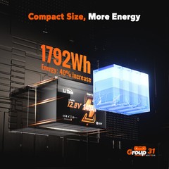LiTime 12V 140Ah Bluetooth Group31 LiFePO4 Lithium Battery 1920W For RV Marine