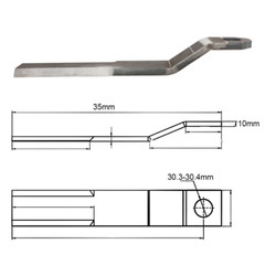 2 x Super Duty AR400 Steel For Mower King Skidsteer Brush Hog Cutter Blades 10mm