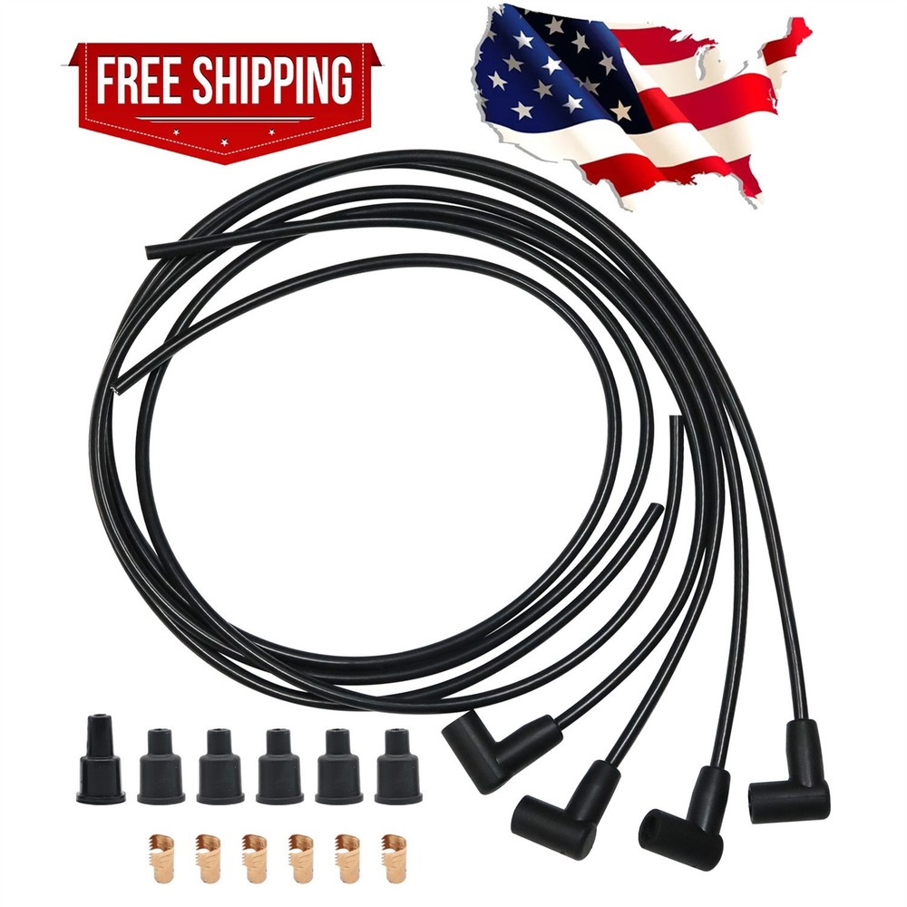 4 Cylinder Spark Plug Wires Fits Ford Front Mount 8N 9N12259B 9N Jubilee 2N