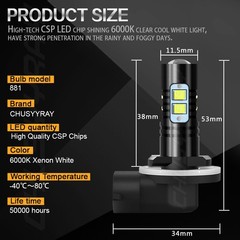 2 Brite LED light bulbs for Deere X730 X734 X738 X739 X750 X754 X758 AM118013 JD