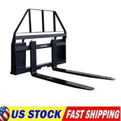 4000 Lbs Universal Skid Steer 45″Pallet Fork Frame Attachment W/48″ Fork Blades