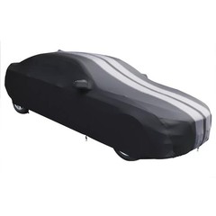 Waterproof Elastic Car Cover for Sport Sedan Black Grey 181-193 Inches