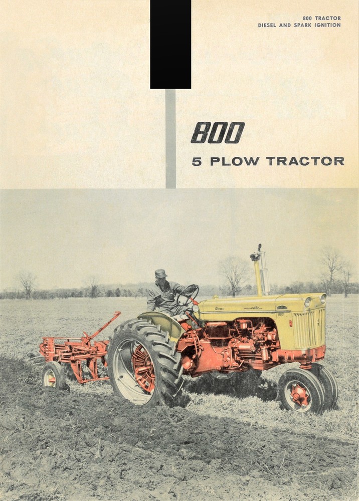 J.I. Case 800 Diesel & Gas 5 Plow Tractor Brochure Case-O-Matic Drive