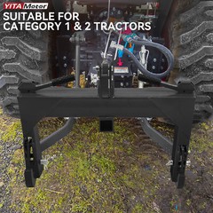 3 Pt Quick Hitch Adapter for Cat1 & 2 for Tractor Attachment Steel 3-Point
