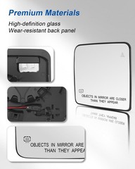 Heated Passenger Side Mirror Glass Blind Spot for Jeep Wrangler JL 2018