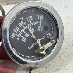 Vintage 3” Murphy Chrome Temperature Switch Gauge 10050779 Car Truck Rat Rod