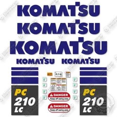 Fits Komatsu PC210LC-10 Decal Kit Excavator – 7 YEAR OUTDOOR 3M VINYL!
