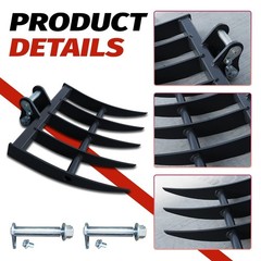 HUAYEE Mini Excavator 500mm Rake Attachment for 1-3 ton Digger with pinsx2