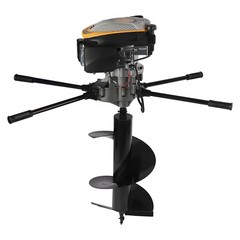 9HP 223CC 4 Cycle Fence Post Hole Digger Earth Auger Borer Ground Drill 16″ Bit