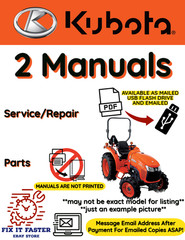 KUBOTA TRACTOR MX5000 SERVICE SHOP REPAIR PARTS MANUAL PDF ON USB NOT PRINTED