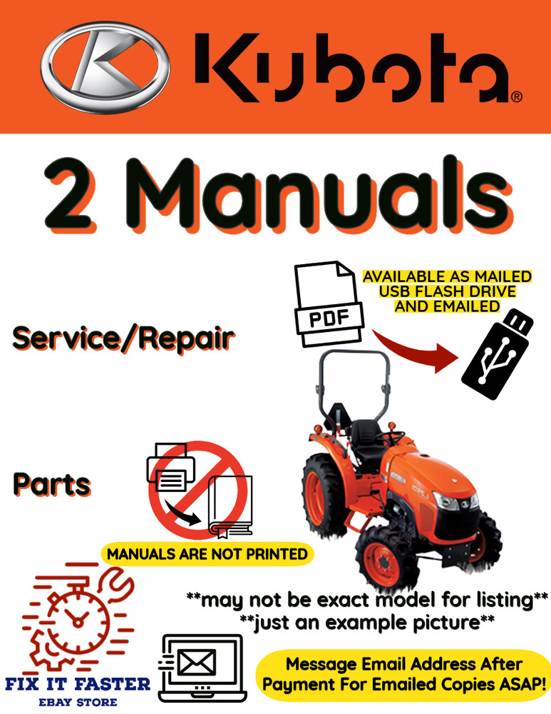 KUBOTA TRACTOR MX5000 SERVICE SHOP REPAIR PARTS MANUAL PDF ON USB NOT PRINTED