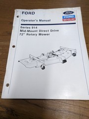 Ford Series 914 Mid-Mount Direct Drive 72″ Rotary Mowers Operators Manual