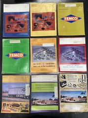 Lot o 9 1971-1979 TEMCO Tractor Implement Motive Parts Catalog Booklet USA