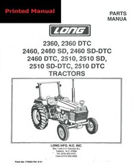 Tractor Service Parts Manual Fits Long Tractors 2360, 2460 & 2510 – DTC,SD & SD-