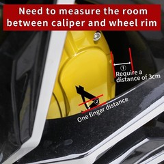 Yellow Black Aluminum Brake Caliper Covers 2024-2026 Kia Sorento Front Rear Kit