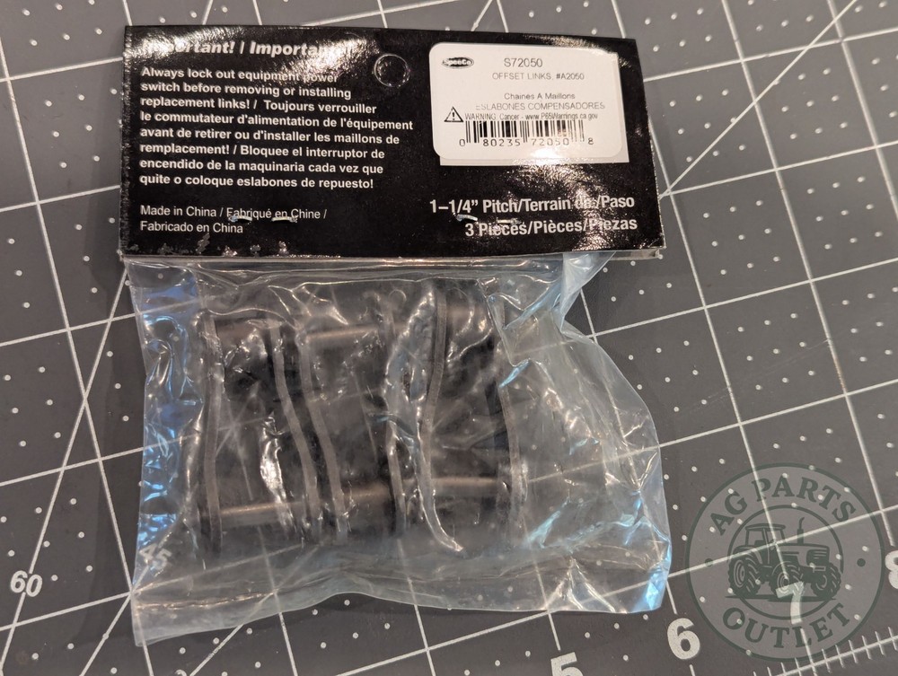 S72050 SpeeCo Roller Chain Offset Links A2050 1-1/4″ Pitch – 3 Pack