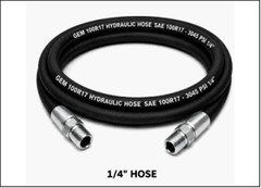 1/4″ 1 Wire 100R17 Hydraulic Hose Assembly with 1/4″ NPT male Fittings 3045 PSI
