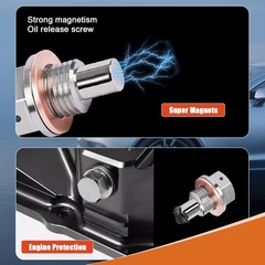 M14 x 1.5 Car Magnetic Oil Drain Plug, Stainless Steel Aluminum Magnet Oil Pan P