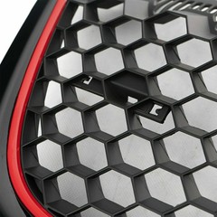 **Front Upper Mesh Grille Black w/ Red Trim 2006-2009 VW Mk5 GTI Jetta**