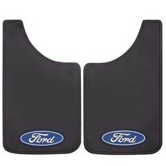Plasticolor 000539R01 Ford Oval Logo Easy Fit Mud Guard 11″x19″ – Set of 2 , Bla