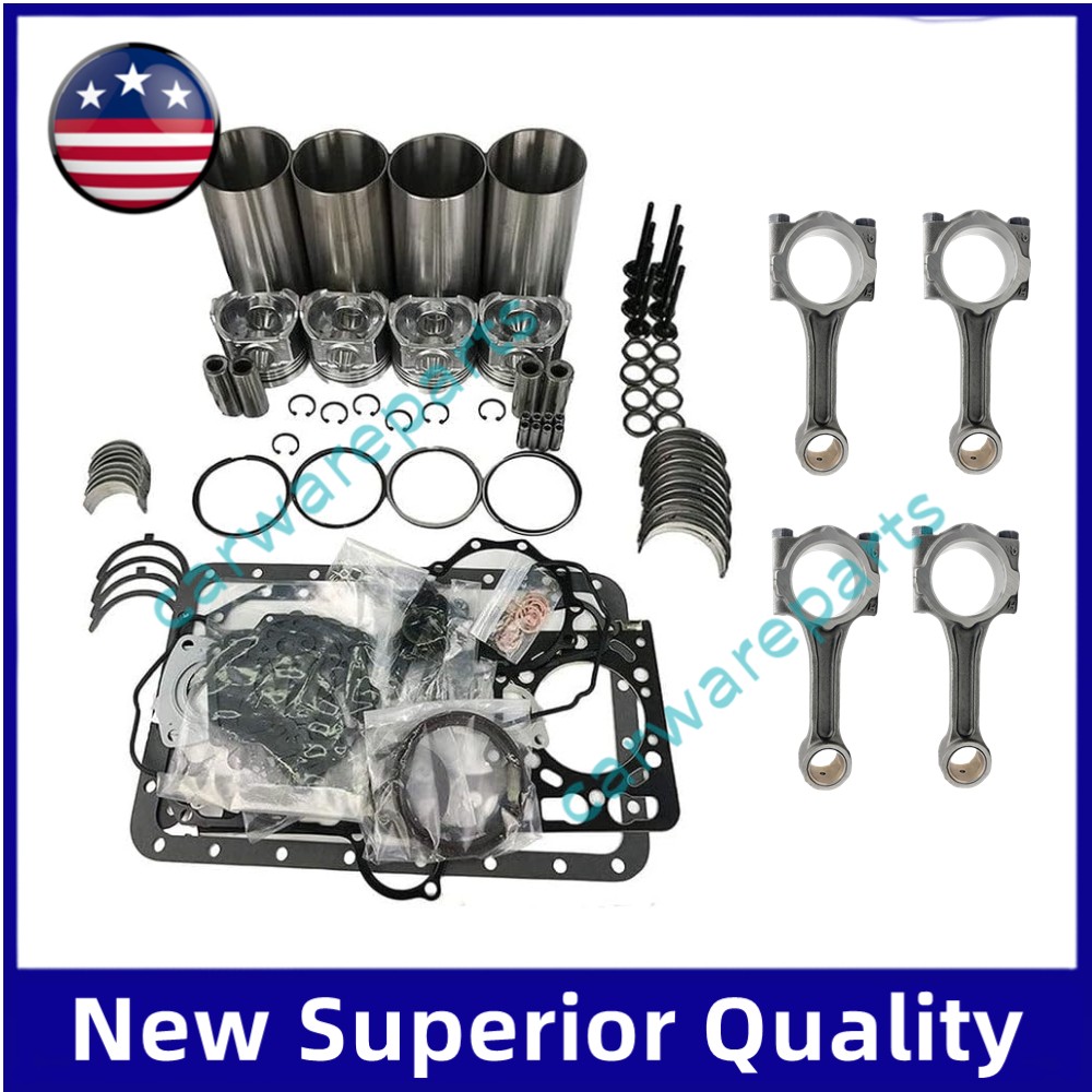 Overhaul Rebuild Kit/4PCS connecting rod compatible for ISUZU 4LE2X Engine