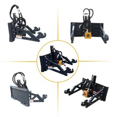 Wolverine 3-Point Hitch PTO Adapter Plate Hydraulic Skid Steer Attachment Bobcat
