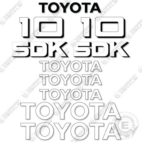 Fits Toyota Skid Steer SDK-10 Decal Kit – 7 YEAR OUTDOOR 3M VINYL!