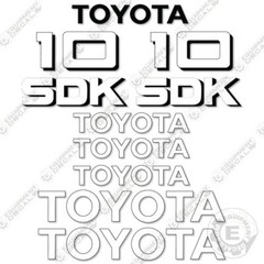 Fits Toyota Skid Steer SDK-10 Decal Kit – 7 YEAR OUTDOOR 3M VINYL!