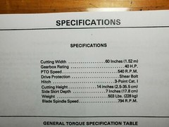 Ford 939 60″ Rotary Cutter Mower 1980- Owner Operator Manual SE 3916A 42886011