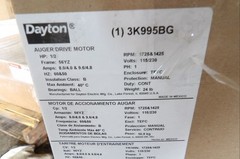 Dayton 3K995 Auger Drive Motor, Capacitor-Start, 1/2 Hp, 115/230V Ac, 1, 725