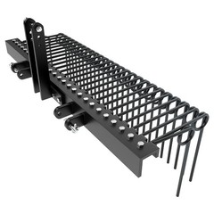 ☑️72 Inch Pine Straw Needle Rake 3 Point Landscape Rake Powder Coated Cat 0 Cat