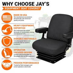 Original Jay’s Equipment Tractor Seat Cover – Vinyl – Made in USA