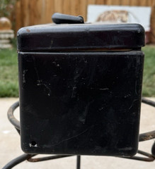 Vintage John Deere Tractor Black Metal Tool Box w/ Tray – Circa 1956-68