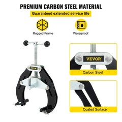 Pipe Clamp, 2 to 6 in, High Strength Ultra Clamp with Quick Acting Screws, Steel