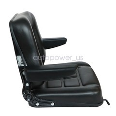 Lawn Mower Tractor Forklift Seat Excavator Universal Adjustable Backrest Armrest