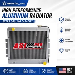 ALUMINUM RADIATOR For HYSTER FORKLIFT H135XL H155XL 4.3L GAS GM VORTEC ENGINES