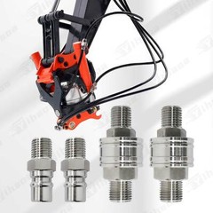 M16-M14 Hydraulic Attachment Fittings Quick Connect Adapters For Mini Excavator