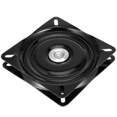 JEUIHAU 2 Pack 6.25 Inches Bar Stool Swivel Plate, Black 6.5inch,