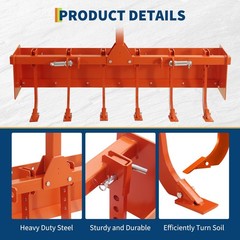 55″ 3 Point Box Blade Scraper Tractor Attachment Cat 0 Cat 1 Heavy Duty Steel