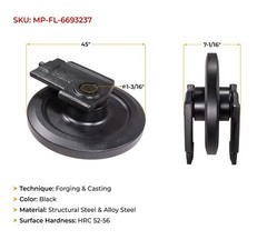 Front Idler Tensioner Wheel for Bobcat 6732902, 6693237 Compact Track Loaders