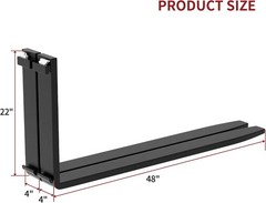 Quick Attach Pallet Fork, 46″Frame 48″ Blades Tractor Loader Attachments