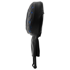 Low Profile Rider Backrest Pad Sissy Bar Hexagon Harley Touring 09-24 Black Blue