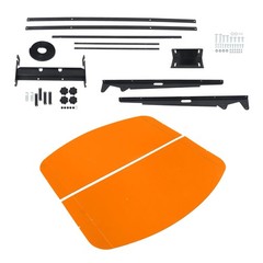LABLT Orange Tuff Top Tractor Canopy For ROPS 52″×52″ w/ Mounting Accessories