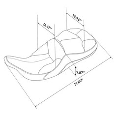 Motorcycle Driver Passenger Seat for Touring 1997-2007