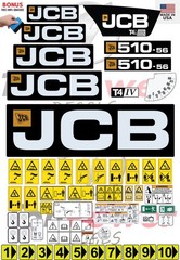 Fits JCB 510-56 (T4i IIIB) Decal Kit-Telescopic forklift 3M VINYL/FREE SHIPPING