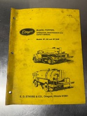 OEM Etnyre Black Topper Operators & Maintenance Manual BT BX BT/SAM