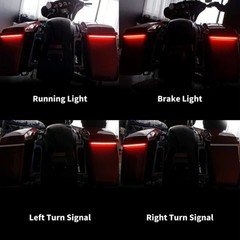 Saddlebag Tail Light LED Running Brake Sequential Turn Signal Lamp Fit for Ha…